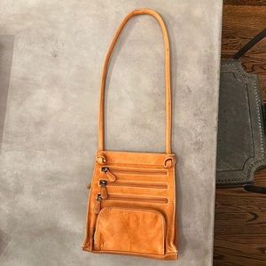 Tan leather purse